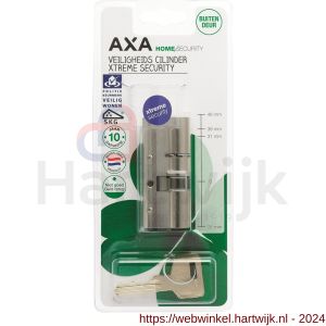 AXA dubbele veiligheidscilinder Xtreme Security verlengd 30-45 mm vernikkeld SKG*** blister - H21600137 - afbeelding 2