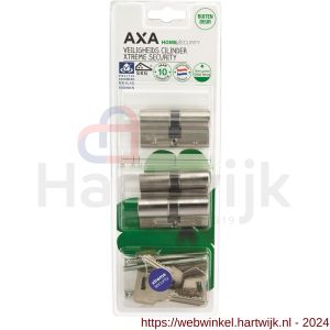AXA dubbele veiligheidscilinder Xtreme Security 30-30 mm vernikkeld SKG*** set 3 stuks gelijksluitend blister - H21600129 - afbeelding 2