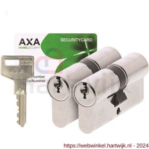 AXA dubbele veiligheidscilinder Ultimate Security 30-30 mm vernikkeld SKG** set 2 stuks gelijksluitend blister - H21600051 - afbeelding 1