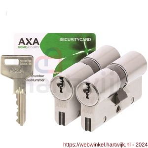 AXA dubbele veiligheidscilinder Xtreme Security 30-30 mm vernikkeld SKG*** set 2 stuks gelijksluitend blister - H21600126 - afbeelding 1