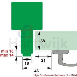 AXA deurbeveiligingsstrip M3-EX 10-14 mm 235 cm aluminium wit SKG*-SKG V - H21600583 - afbeelding 2