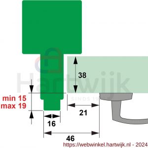 AXA deurbeveiligingsstrip M3-EX 15-19 mm 215 cm aluminium F1 SKG*-SKG V - H21600585 - afbeelding 2