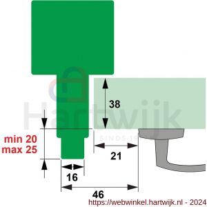 AXA deurbeveiligingsstrip M3-EX 20-25 mm 235 cm aluminium F1 SKG*-SKG V - H21600591 - afbeelding 2