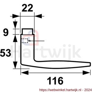 AXA deurkruk gatdeel Curve - H21600640 - afbeelding 2
