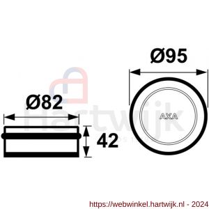 AXA deurstopper FS90 diameter 90x33 mm RVS EAN - H21600697 - afbeelding 2