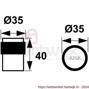 AXA deurstopper FS35 diameter 35x40 mm RVS EAN - H21600692 - afbeelding 2