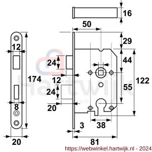 AXA veiligheidsinsteek dag- en nachtslot PC 55 mm SKG* DIN links - H21600372 - afbeelding 2