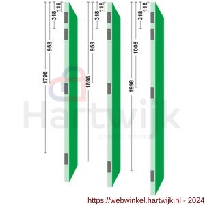 AXA veiligheidspaumelle kogelstift rechthoek 89x125 mm links topcoat gegalvaniseerd SKG*** EAN - H21600341 - afbeelding 3