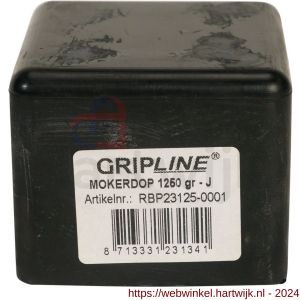 Gripline mokerdop rubber 1,25 kg kopmaat 41x41 mm - H50200466 - afbeelding 2