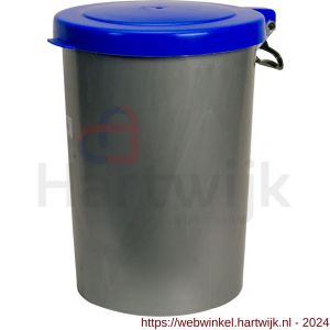 Gripline-A afvalcontainer kunststof 55 L grijs blauw deksel - H50200432 - afbeelding 2