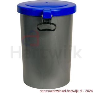 Gripline-A afvalcontainer kunststof 55 L grijs blauw deksel - H50200432 - afbeelding 3