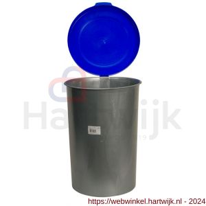 Gripline-A afvalcontainer kunststof 55 L grijs blauw deksel - H50200432 - afbeelding 4