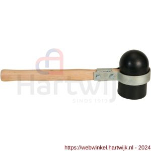 Gripline hamer rubber Rotterdams model zacht zwart met gat - Y20500314 - afbeelding 1