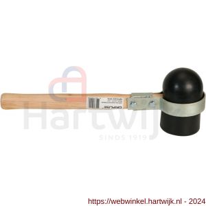 Gripline hamer rubber Rotterdams model zacht zwart met gat - Y20500314 - afbeelding 2