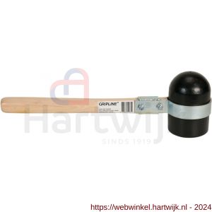 Gripline hamer rubber Rotterdams model hard zwart - Y20500319 - afbeelding 2