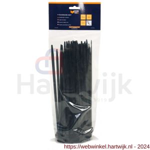 Konvox bundelbandje zwart 7.6x300 mm pak 100 stuks - H50200696 - afbeelding 1