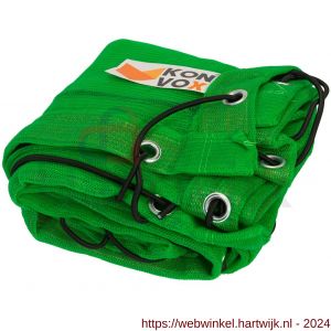 Konvox aanhangwagennet fijnmazig met elastiek 1,4x2,5 cm groen - H50200858 - afbeelding 2