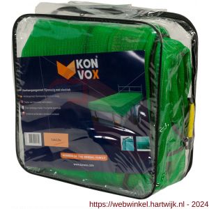 Konvox aanhangwagennet fijnmazig met elastiek 1,4x2,5 cm groen - H50200858 - afbeelding 3