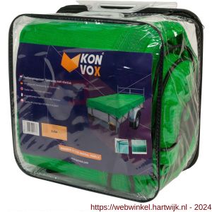 Konvox aanhangwagennet fijnmazig met elastiek 200x300 cm groen - H50200862 - afbeelding 1
