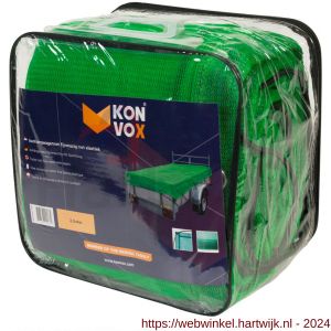 Konvox aanhangwagennet fijnmazig met elastiek 250x400 cm groen - H50200868 - afbeelding 1