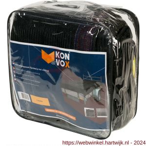 Konvox aanhangwagennet fijnmazig met elastiek 160x300 cm zwart - H50200861 - afbeelding 1