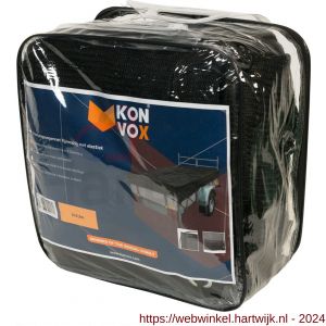 Konvox aanhangwagennet fijnmazig met elastiek 200x350 cm zwart - H50200866 - afbeelding 1