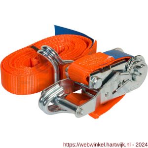 Konvox spanband Professioneel 25 mm ratel 909 haak 1002 3 m LC 750/1500 daN oranje - H50200886 - afbeelding 1