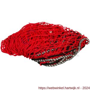 Konvox aanhangwagennet met hoeklussen en elastiek rood 150x200 cm - H50200854 - afbeelding 2