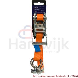 Konvox Smartlok Systeem spanband 25 mm ratel 909 fitting 5018 LC 750 daN 1m oranje - H50200823 - afbeelding 1