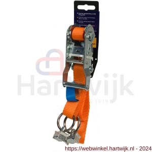 Konvox Smartlok Systeem spanband 25 mm ratel 909 fitting 5018 LC 750 daN 1m oranje - H50200823 - afbeelding 2