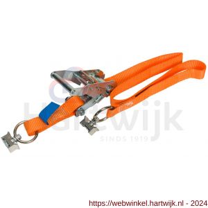 Konvox Smartlok Systeem spanband 25 mm ratel 909 fitting 5018 LC 750 daN 1m oranje - H50200823 - afbeelding 3