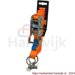 Konvox Smartlok Systeem spanband 25 mm ratel 909 fitting 5018 LC 750 daN 2 m oranje - H50200824 - afbeelding 2