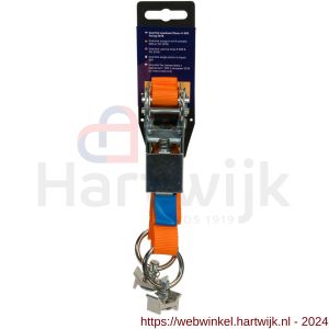 Konvox Smartlok Systeem spanband 25 mm ratel 906 fitting 5018 LC 400 daN 1 m oranje - H50200826 - afbeelding 1