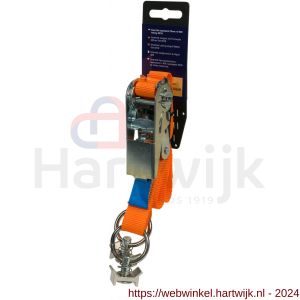 Konvox Smartlok Systeem spanband 25 mm ratel 906 fitting 5018 LC 400 daN 1 m oranje - H50200826 - afbeelding 2