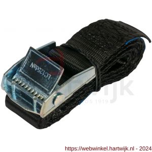 Konvox spanband 25 mm klemgesp 804 LC 250 daN 25 mm 1 m zwart - H50200902 - afbeelding 1
