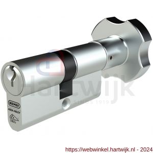 Nemef dubbele Europrofielknopcilinder 133/9P 3 sleutels knop 20 mm en sleutel 10 mm verlengd gelijksluitend BW - H19500156 - afbeelding 1