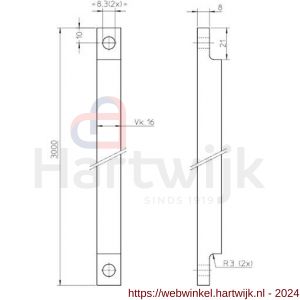 Nemef staaf vierkant 16 mm staaf 16-300 cm bulk per 3 - H19502225 - afbeelding 2