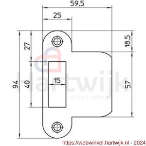 Nemef sluitplaat verlengde lip VP 635/17/U bulk per 10 - H19501905 - afbeelding 2