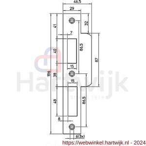 Nemef sluitplaat P 4319/17 DR draairichting 2+4 bulk per 10 - H19501978 - afbeelding 2