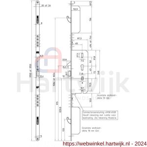 Nemef Comforte EasyExit achterdeur 4928/12-65 mm 20x1700 mm links loopfunctie dagschoot krukvrijloop - H19501342 - afbeelding 2