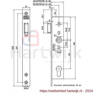 Nemef cilinderloopslot 9631/07-25 - H19500507 - afbeelding 2