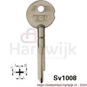 Nemef sleutel SV 1008N bulk per 25 - H19501693 - afbeelding 1
