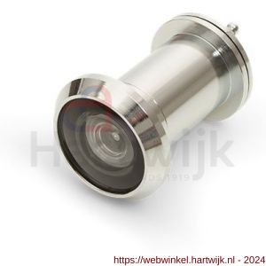 Dulimex DX DRS 210B deurspion Big Eye 200 graden diameter 22 mm deurdikte 35-60 mm met afsluitklepje krasvaste glazen lens massief messing verchroomd - H30204952 - afbeelding 1