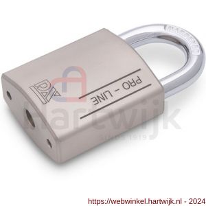 Dulimex DX HSPRO 40 O SE hangslot DX PRO-line 40 mm verschillend sluitend open beugel 3 sleutels en security card zilver - H30204140 - afbeelding 1