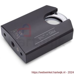 Dulimex DX HSPRO 70 C BE hangslot DX PRO-line SKG** 70 mm verschillend sluitend gesloten beugel 3 sleutels en security card zwart - H30204153 - afbeelding 1