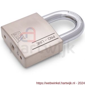 Dulimex DX HSPRO 70 R SE hangslot DX PRO-line 70 mm verschillend sluitend uitneembare beugel 3 sleutels en security card zilver - H30204154 - afbeelding 1