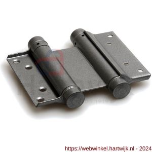 IBFM Dulimex DX DVD 075/29 SE Bommer scharnier dubbelwerkend 29/75 mm voor deurdikte 18-25 mm staal zilvergrijs gelakt - H30204031 - afbeelding 1