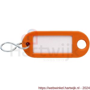 Dulimex DX 1000OR sleutellabel met ophangoog en S-haak kunststof oranje zak 100 stuks - H30202052 - afbeelding 1