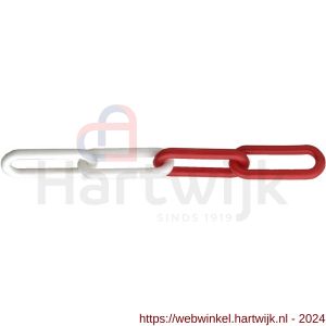 Dulimex DX 1500-06 kunststof ketting op rol 25 m 6 mm rood-wit - H30203836 - afbeelding 1