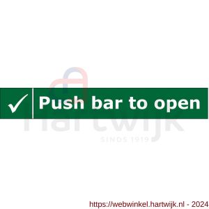 Briton STICKER ENG sticker ENG Push bar to open voor anti-paniekstangen en -balken groen - H30202415 - afbeelding 1